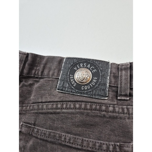 Versace Jeans Couture Jeans Mens 30x34 Brown Denim Made Italy Medusa Pants - Picture 11 of 16